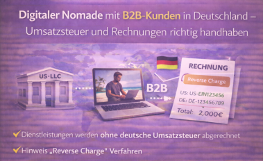 Digitaler Nomade mit B2B-Kunden in Deutschland