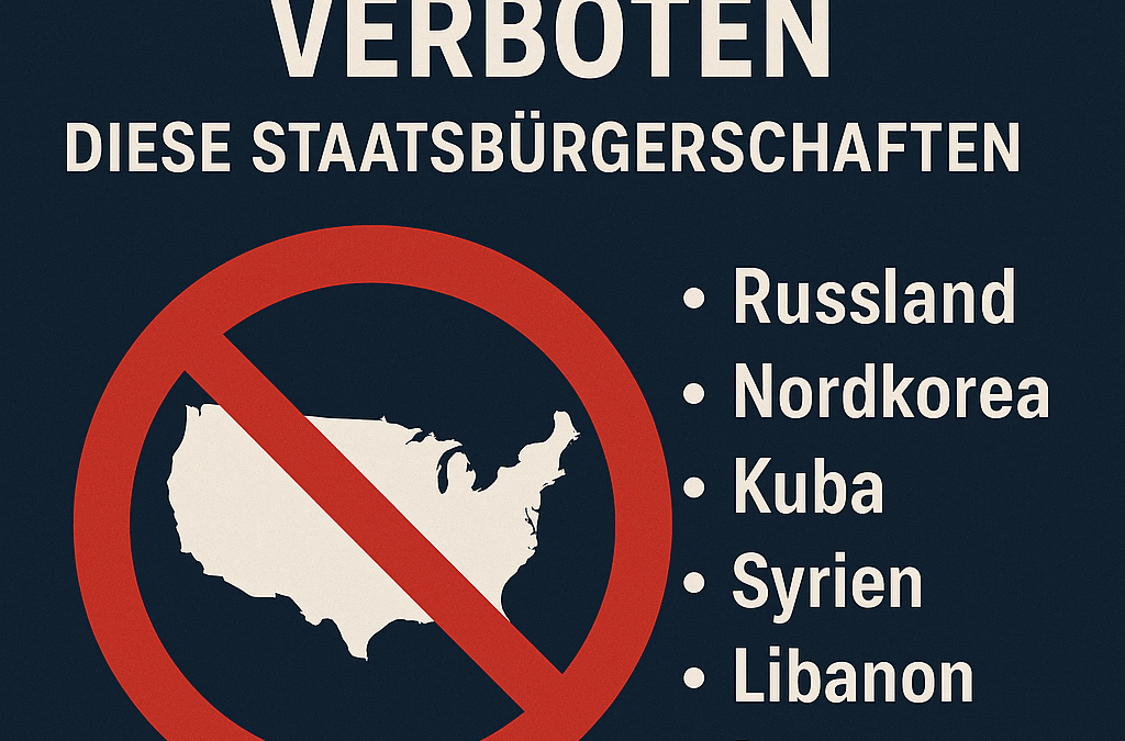 Diese Staatsbürgerschaften sind von der US-LLC-Gründung ausgeschlossen